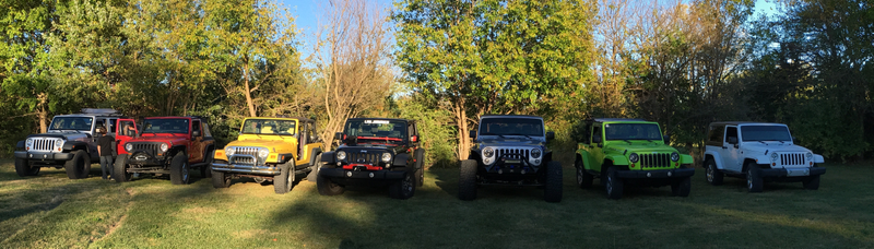 The sun always shines on a yellow Jeep.